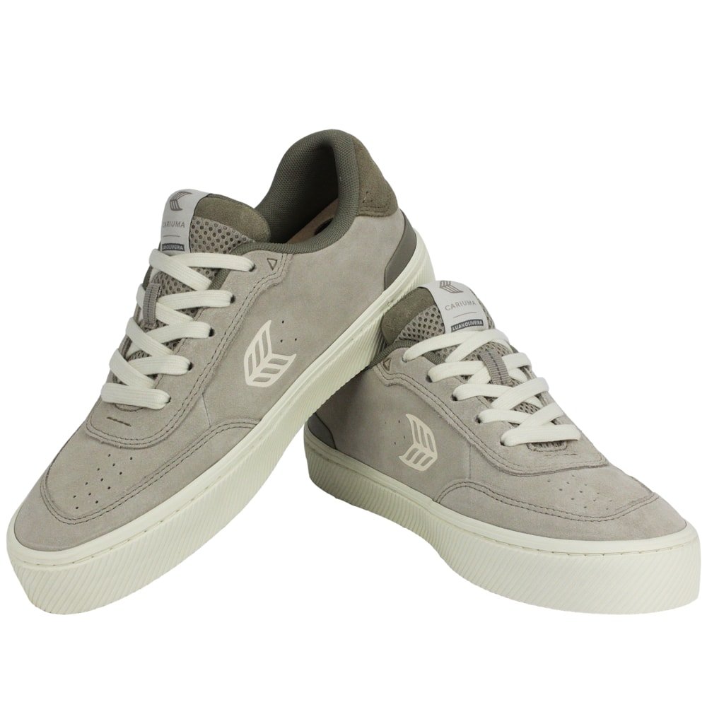 Tênis Cariuma Luan Pro Plaza Taupe Suede Ivory Logo Importado Bege 3