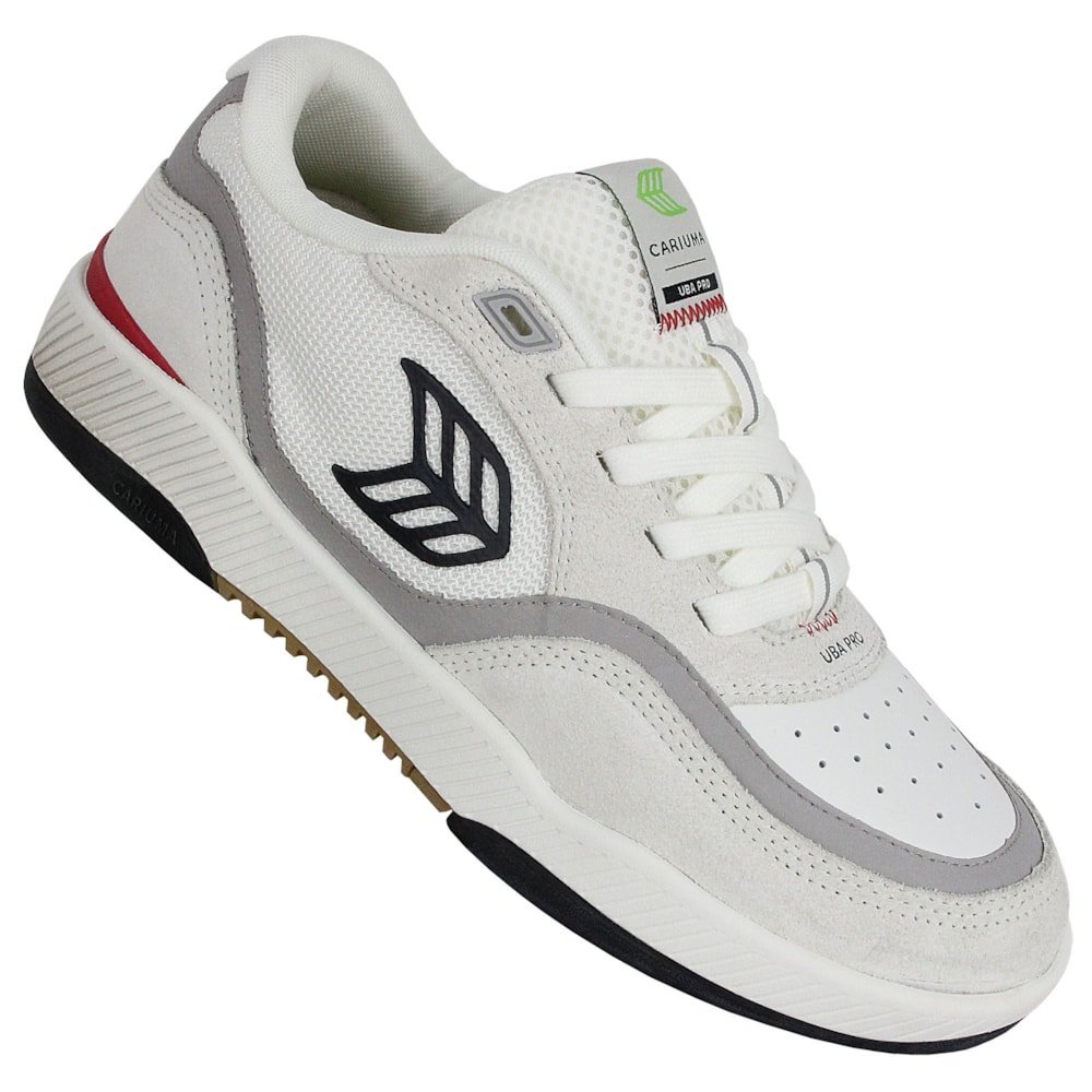 Tênis Cariuma UBA Pro Skate White Suede Off White Red Branco 2