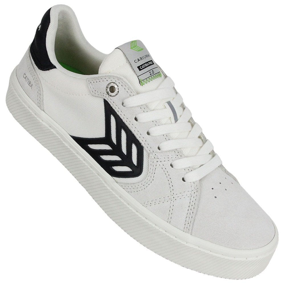 Tênis Cariuma Catiba Pro 2.0 Skate White Suede Off White Black Branco 2