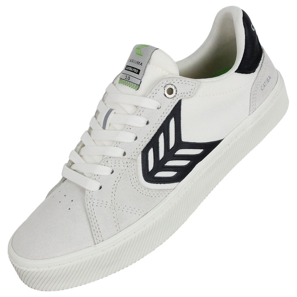 Tênis Cariuma Catiba Pro 2.0 Skate White Suede Off White Black Branco 4