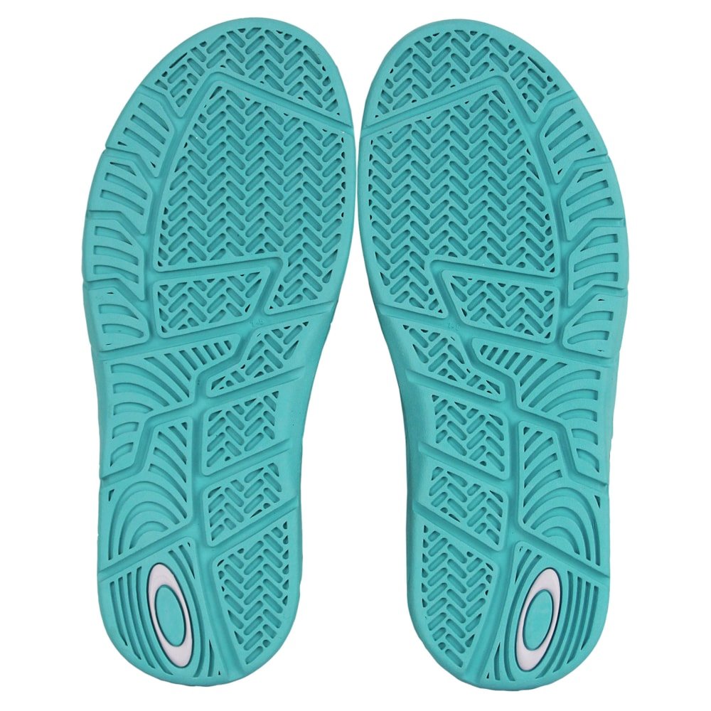 Chinelo Oakley Crowd Black Turquise Preto 5