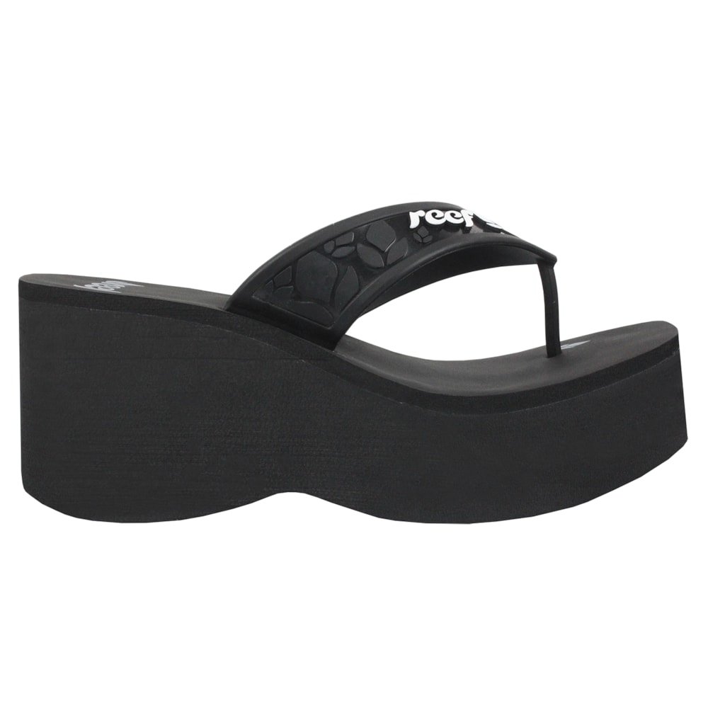 Chinelo Reef Liv Screen Jet Black Preto 1