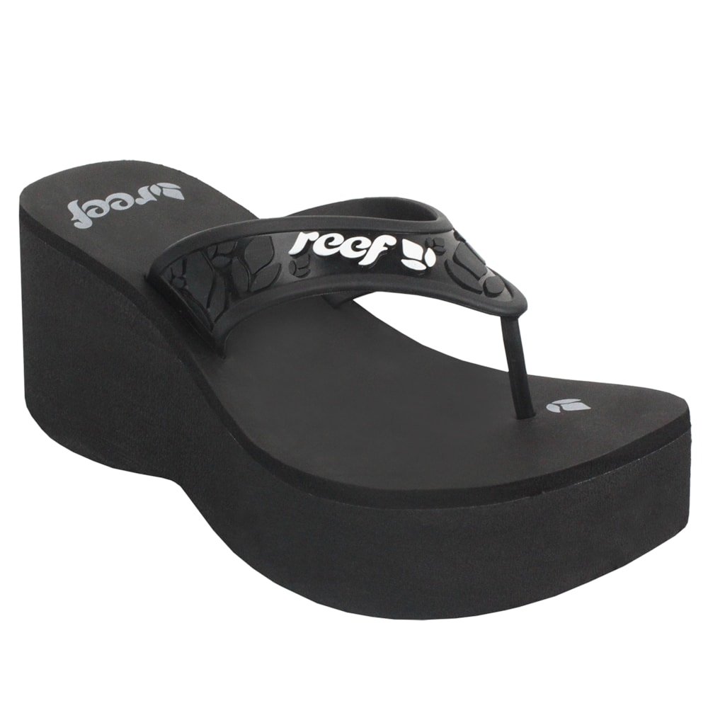 Chinelo Reef Liv Screen Jet Black Preto 3