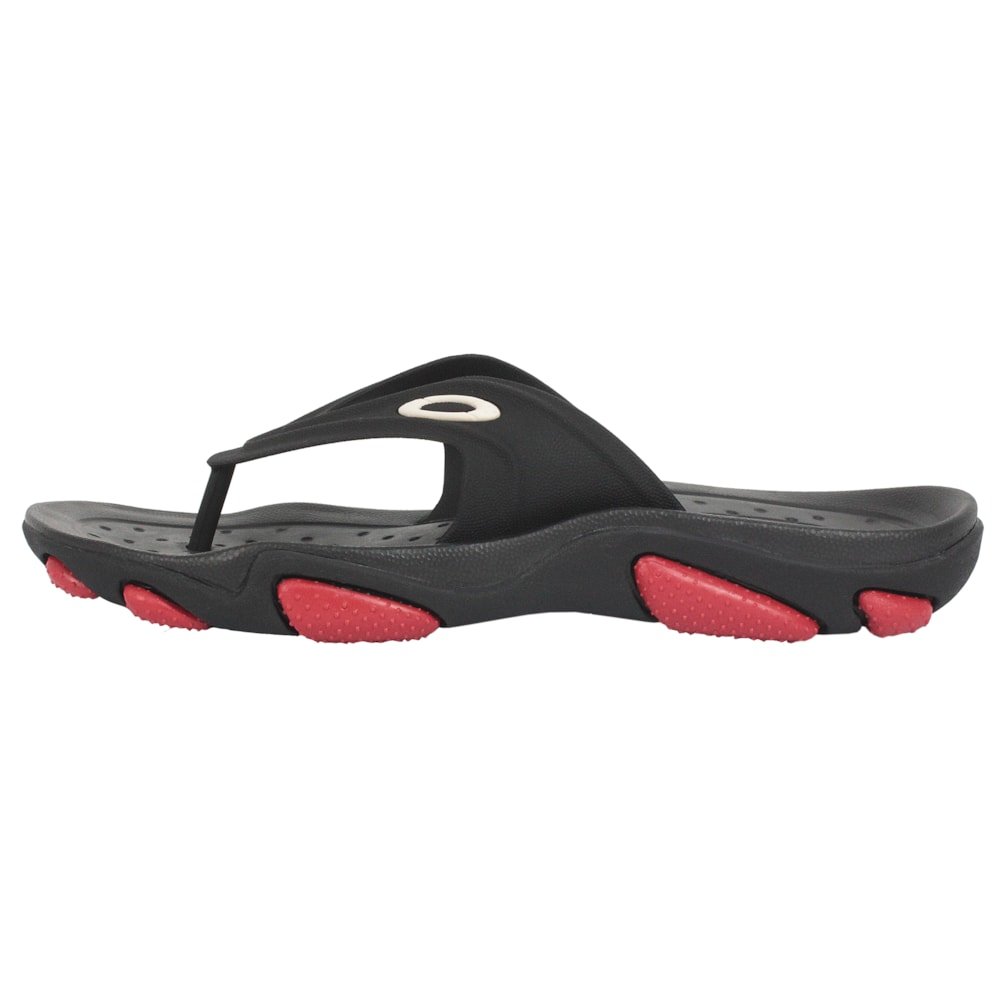 Chinelo Oakley Titan Black Red Preto 4