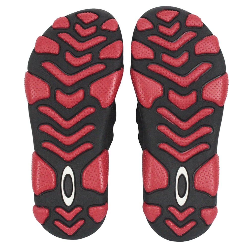 Chinelo Oakley Titan Black Red Preto 5