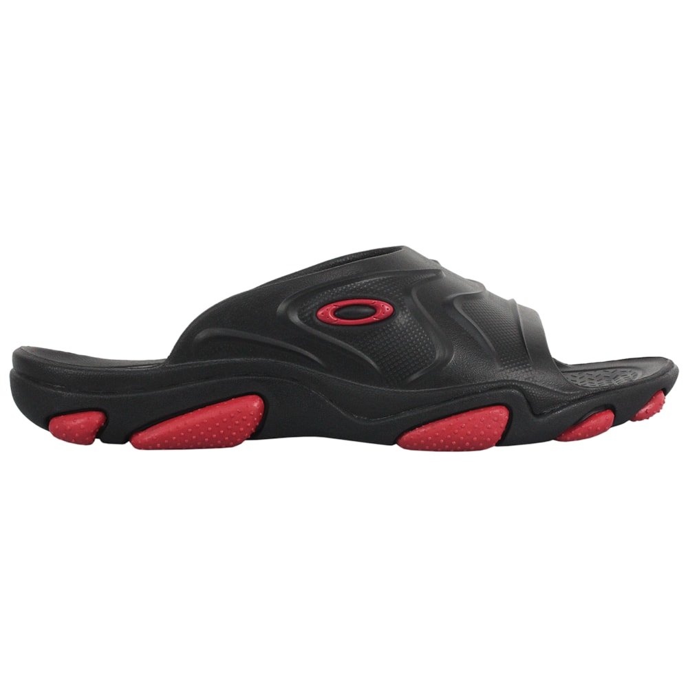 Chinelo Oakley Titan Slide Black Red Preto 2