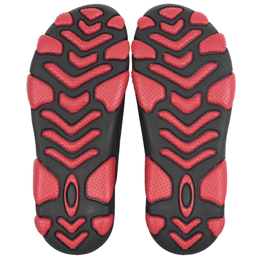 Chinelo Oakley Titan Slide Black Red Preto 5