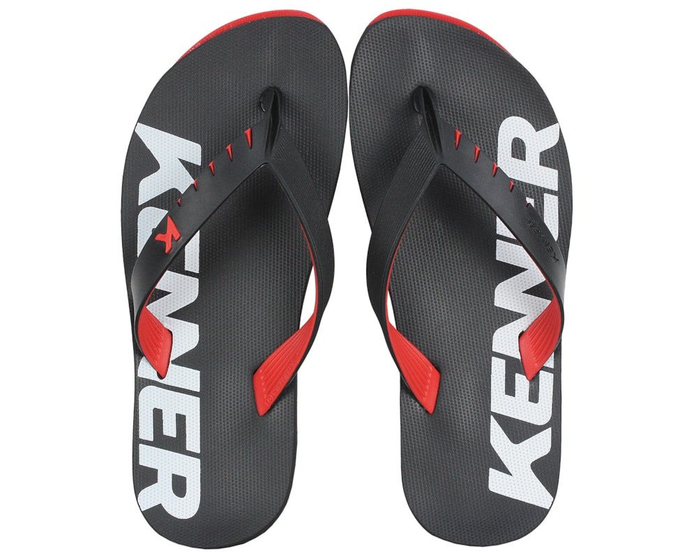 Chinelo Kenner Red Vermelho Preto