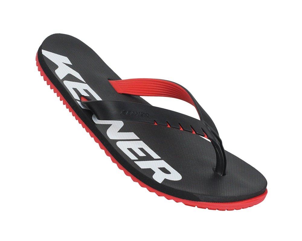 Chinelo Kenner Red Vermelho Preto Preto 2