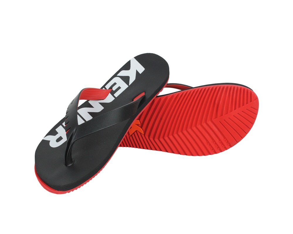 Chinelo Kenner Red Vermelho Preto Preto 3