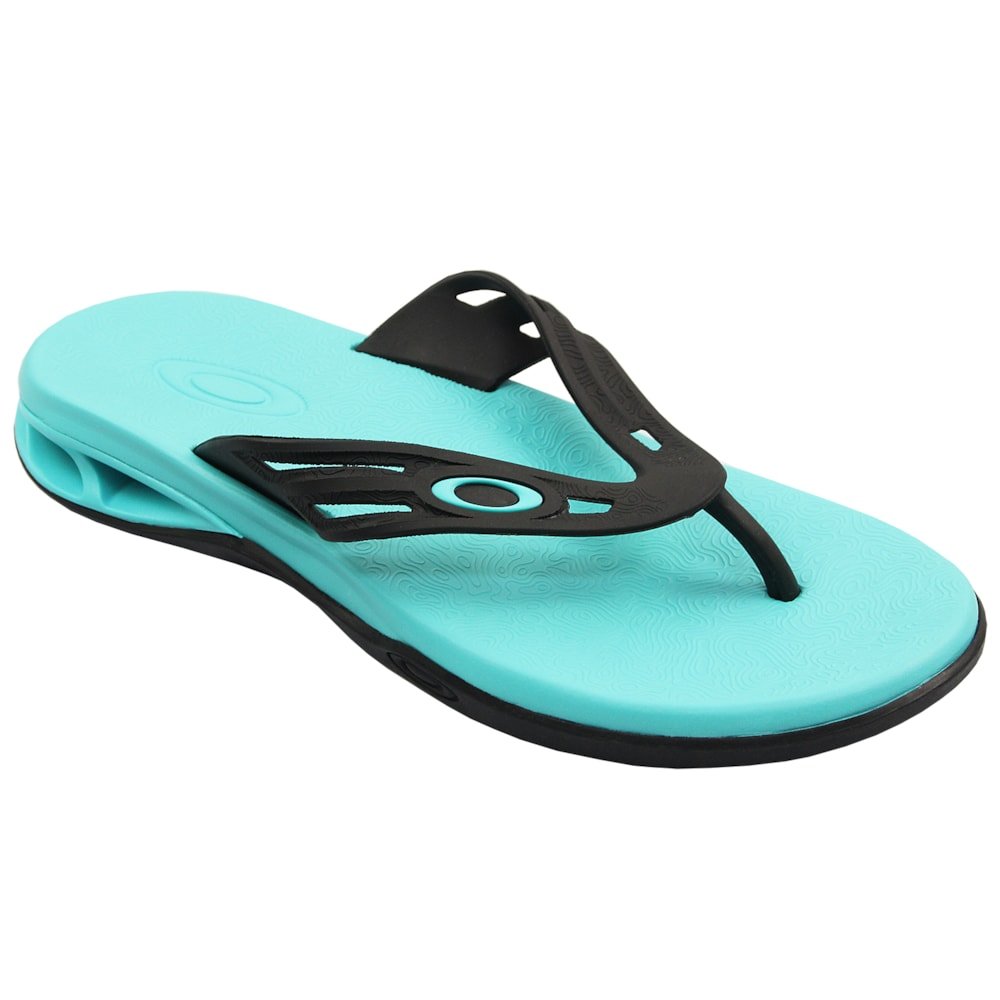 Chinelo Oakley Killer Point II Black Turquoise Azul 2