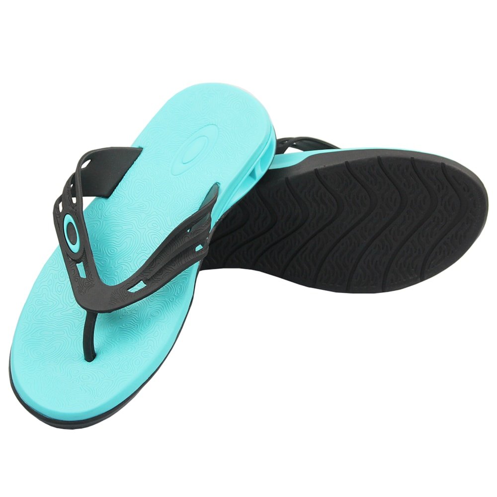 Chinelo Oakley Killer Point II Black Turquoise Azul 3