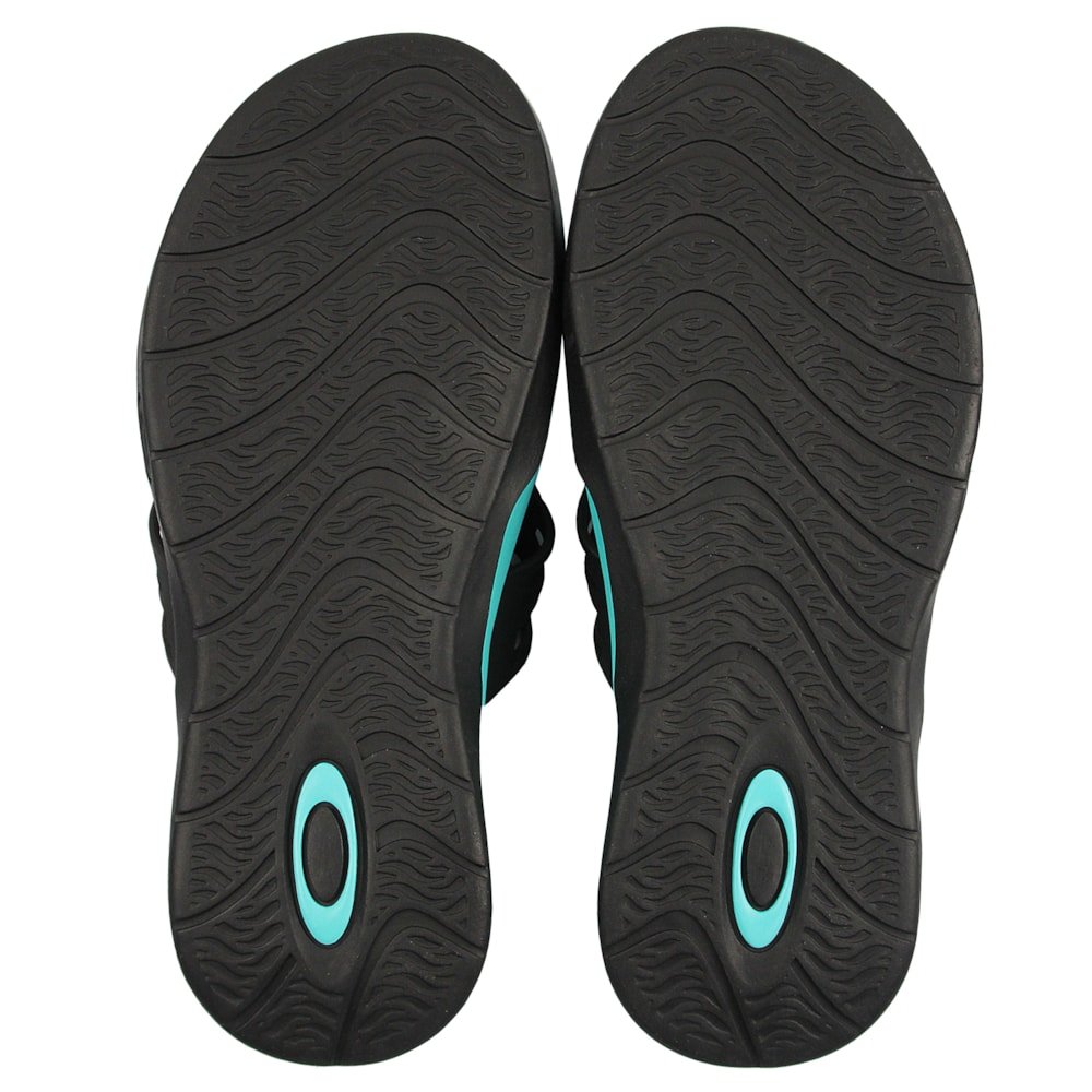 Chinelo Oakley Killer Point II Black Turquoise Azul 5