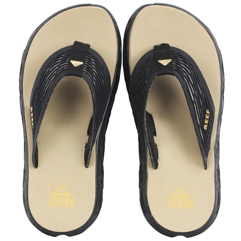 Chinelo Reef Vision Black Tan