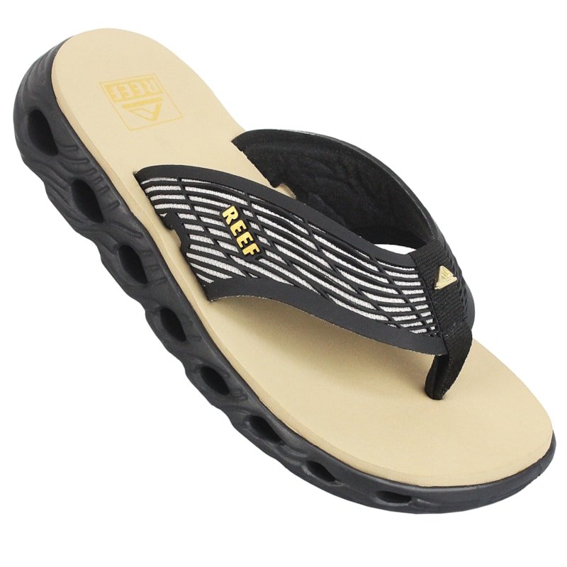 Chinelo Reef Vision Black Tan Preto 2