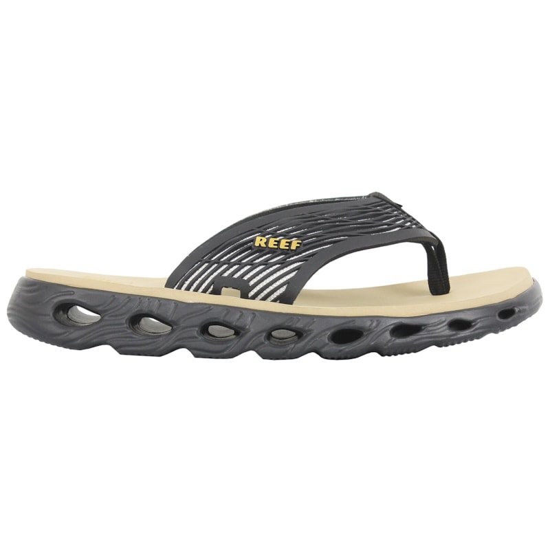 Chinelo Reef Vision Black Tan Preto 3