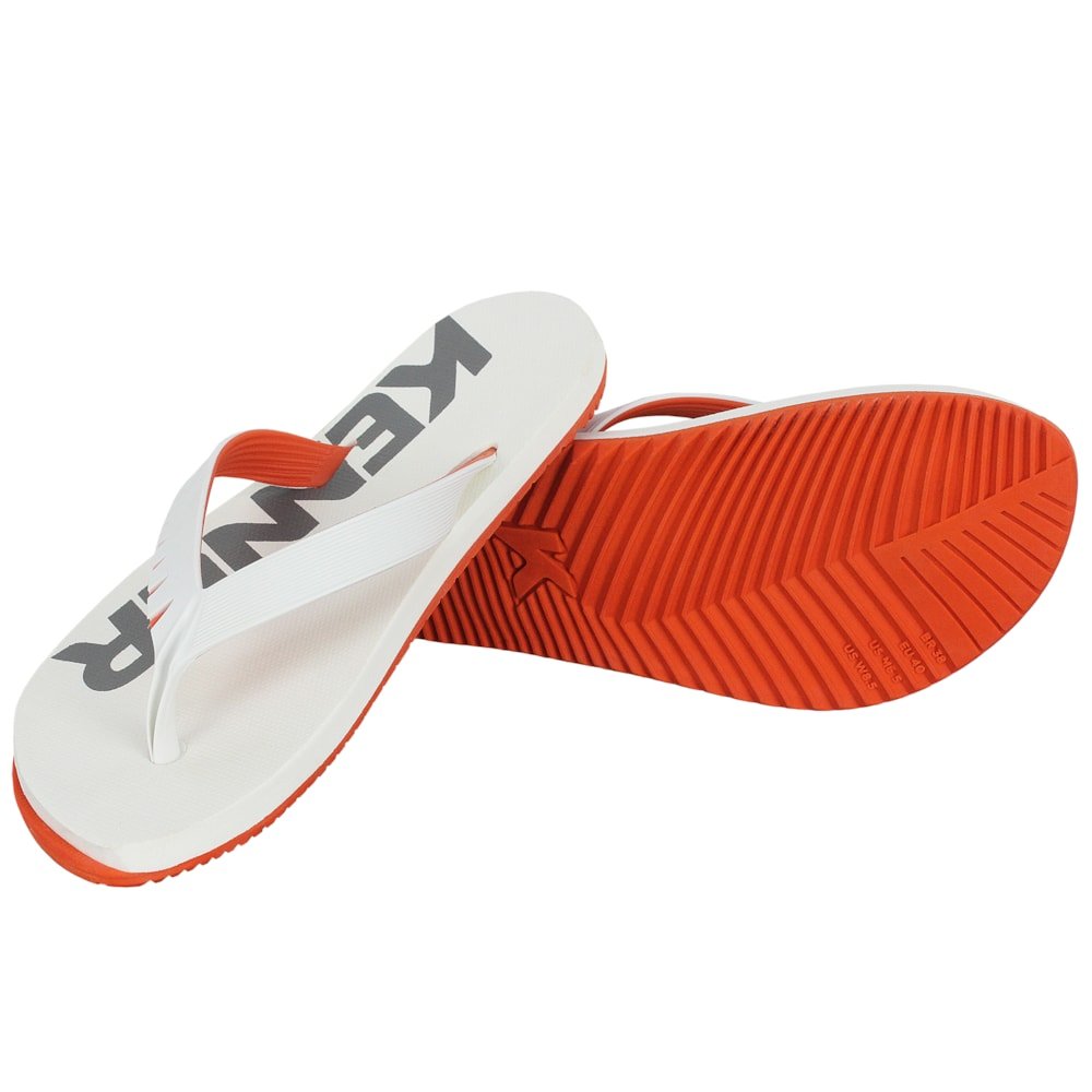 Chinelo Kenner Red Laranja Branco Branco 3