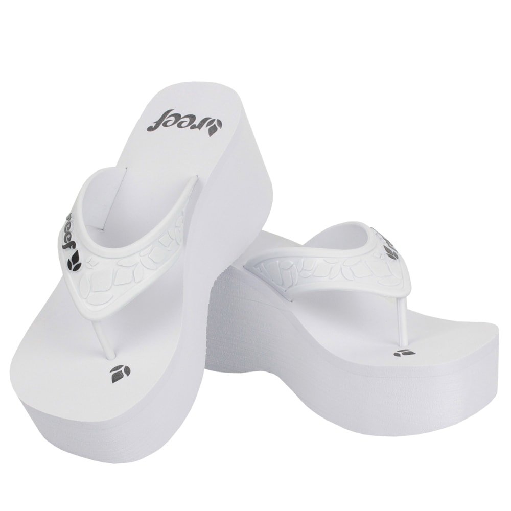 Chinelo Reef Liv Screen Jet White Branco 2