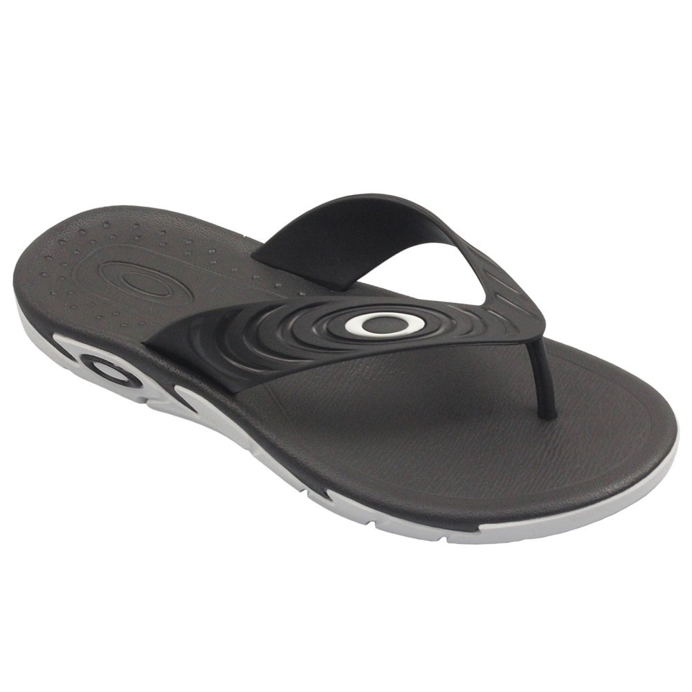 Chinelo Oakley Crowd Jet Black Preto 2