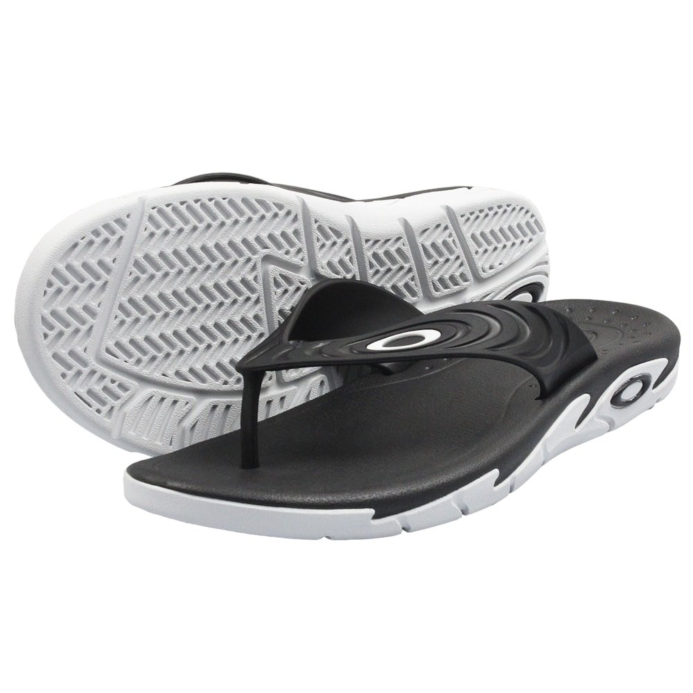 Chinelo Oakley Crowd Jet Black Preto 3