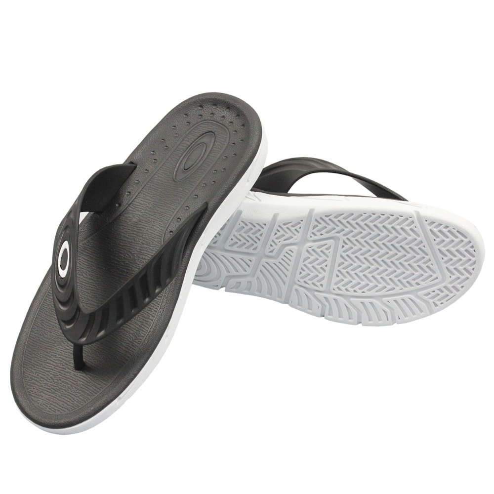 Chinelo Oakley Crowd Jet Black Preto 4