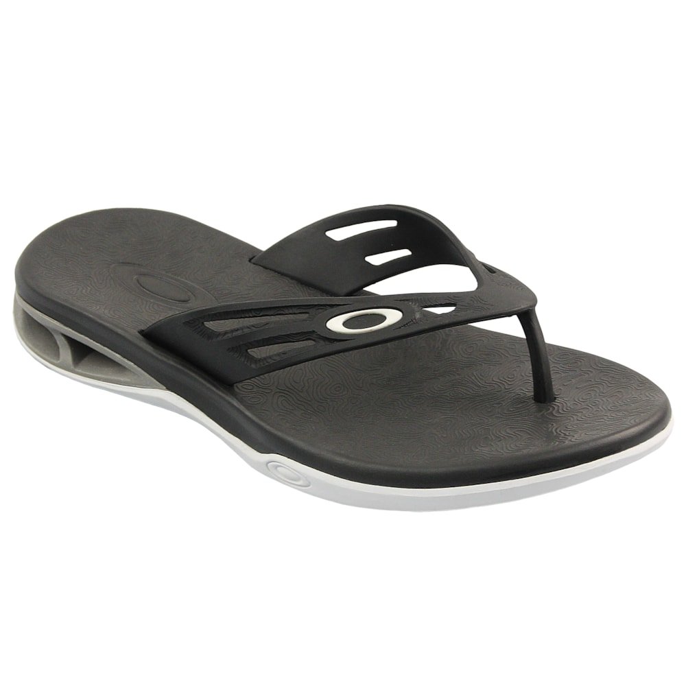 Chinelo Oakley Killer Point II White Black Preto 2