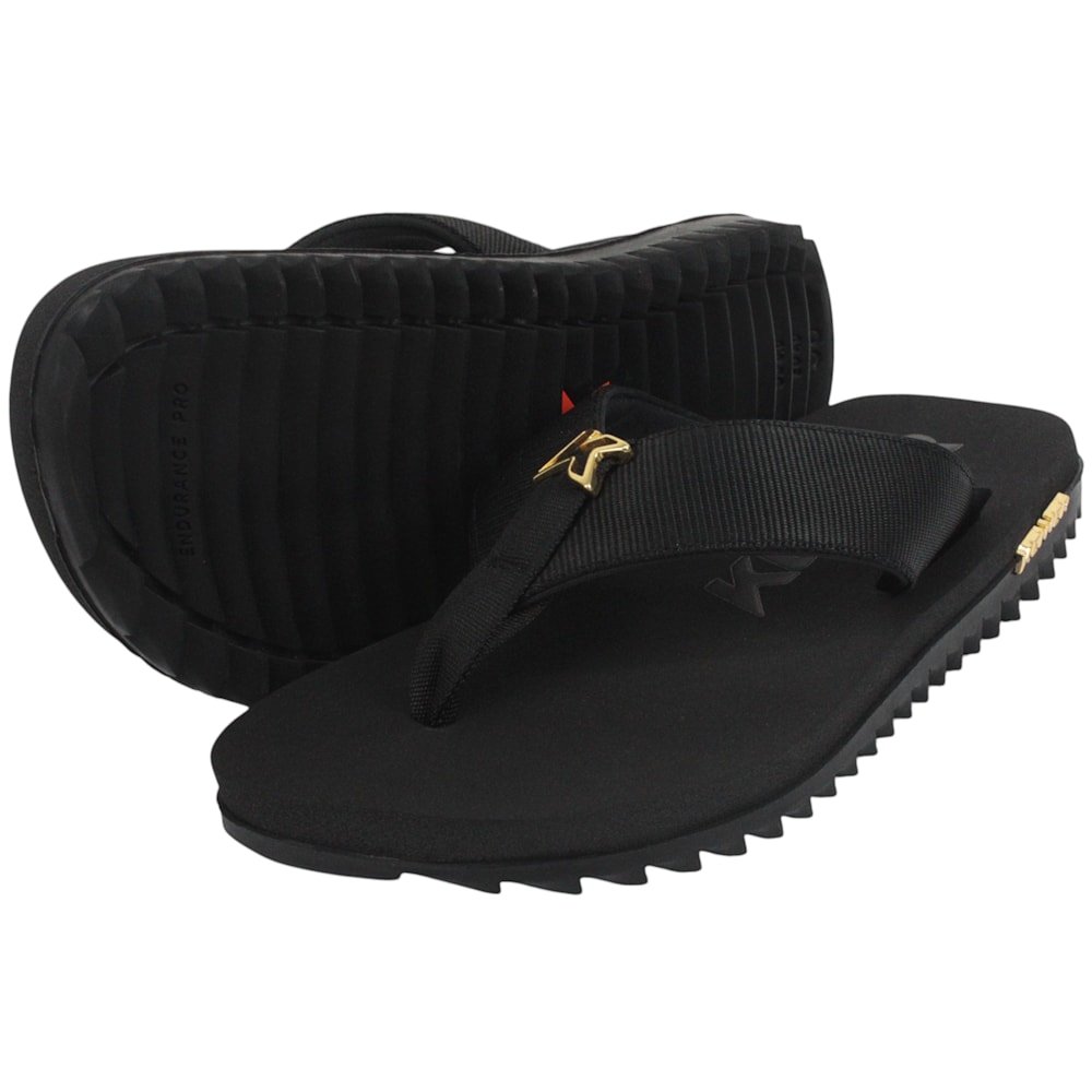 Chinelo Kenner Kivah Gold Preto Preto 3