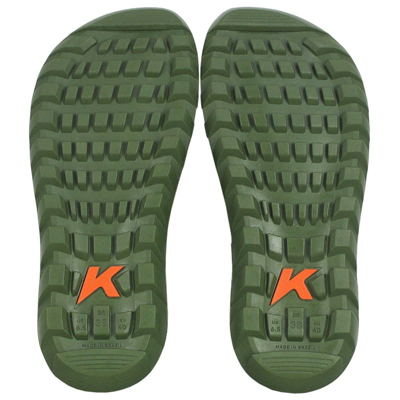 Chinelo Kenner Megah Verde Militar Baunilha Caqui Branco 5