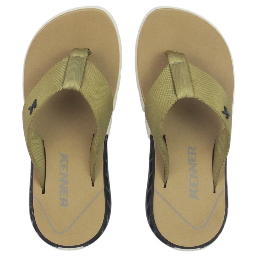 Chinelo Kenner Rakka Baunilha Preto Caqui