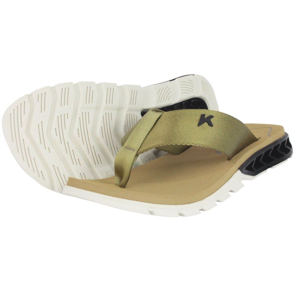 Chinelo Kenner Rakka Baunilha Preto Caqui Bege 2