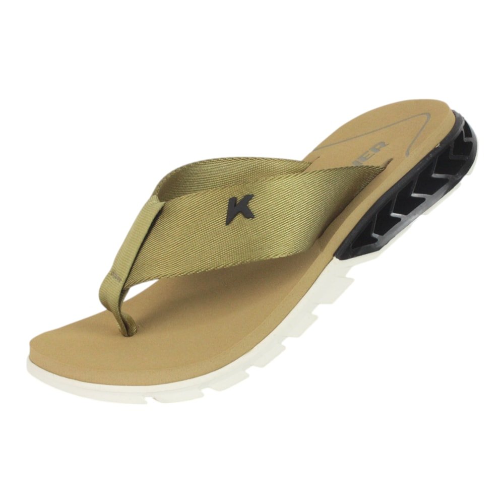 Chinelo Kenner Rakka Baunilha Preto Caqui Bege 4