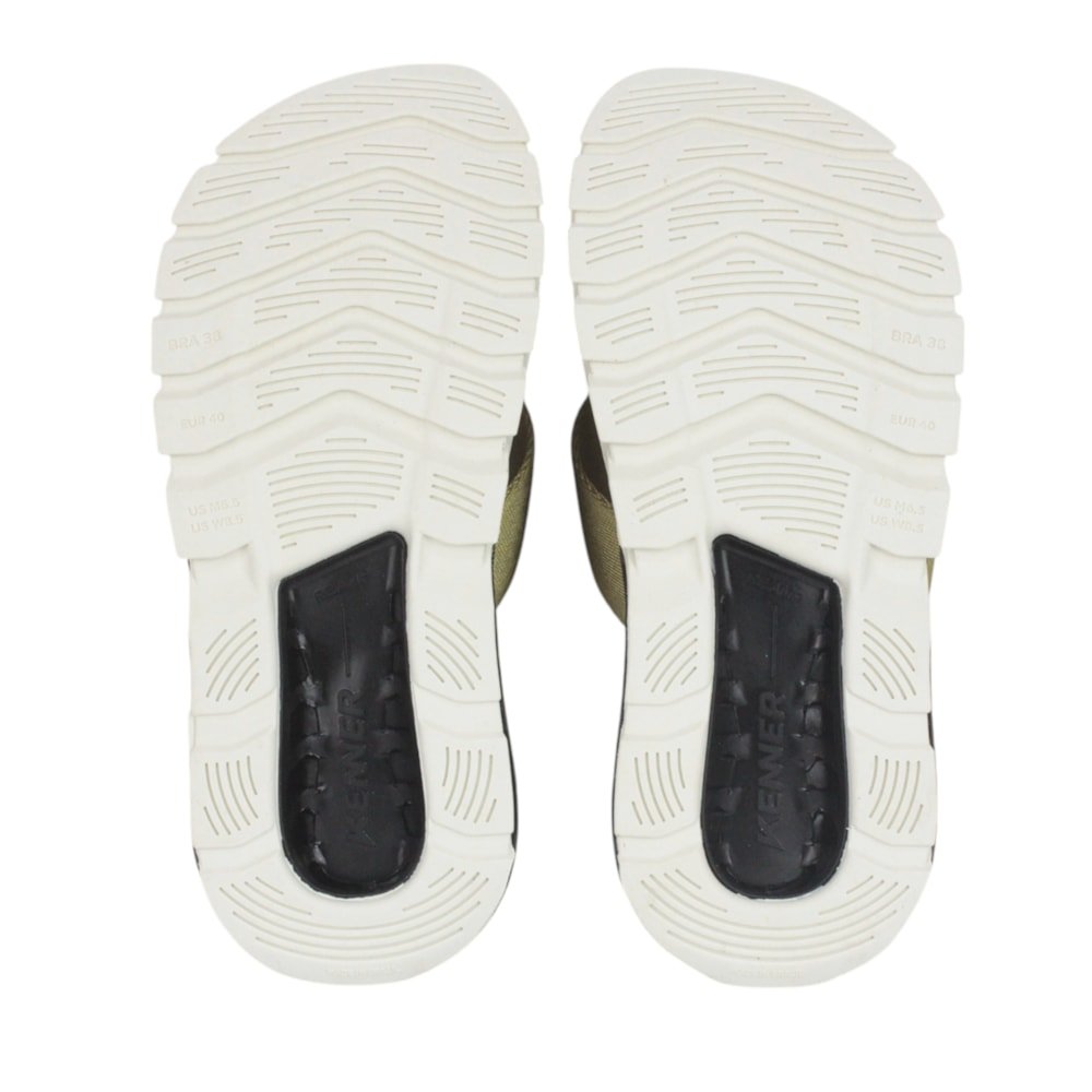 Chinelo Kenner Rakka Baunilha Preto Caqui Bege 5