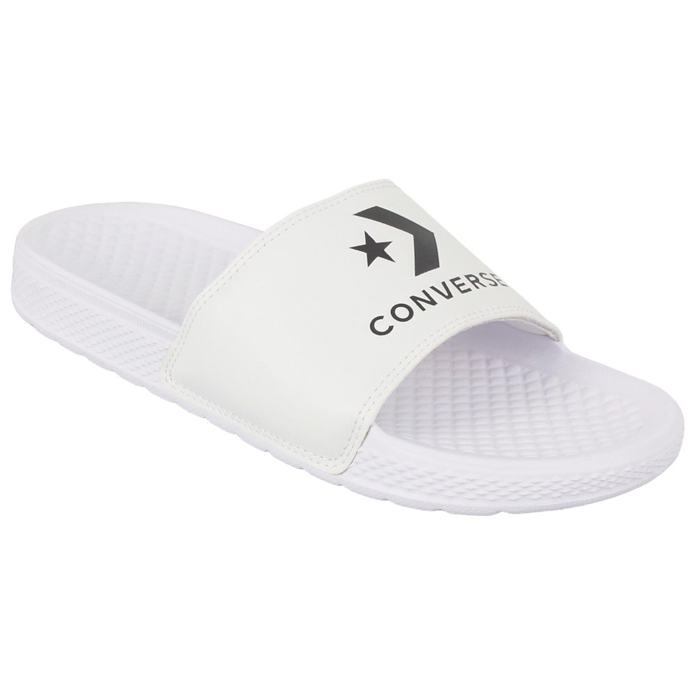Chinelo Converse Slide On Branco Preto Branco Branco 2