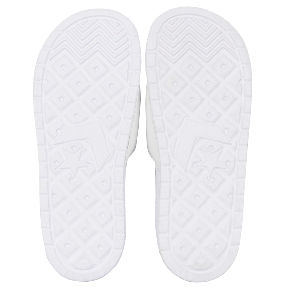 Chinelo Converse Slide On Branco Preto Branco Branco 4