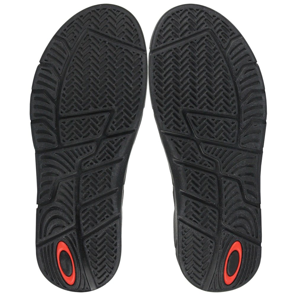Chinelo Oakley Crowd B1B Black Orange Preto 5