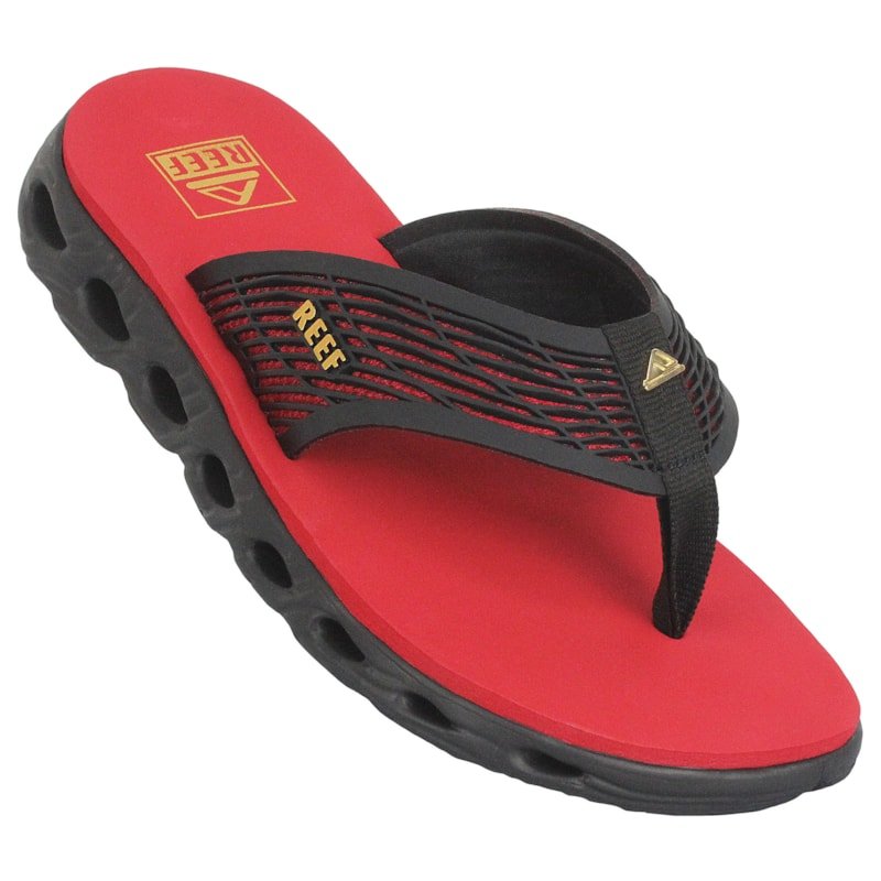 Chinelo Reef Vision Black Red Preto 2