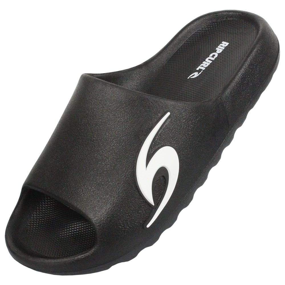 Chinelo Rip Curl Slide On Wave Icons Black Preto 4