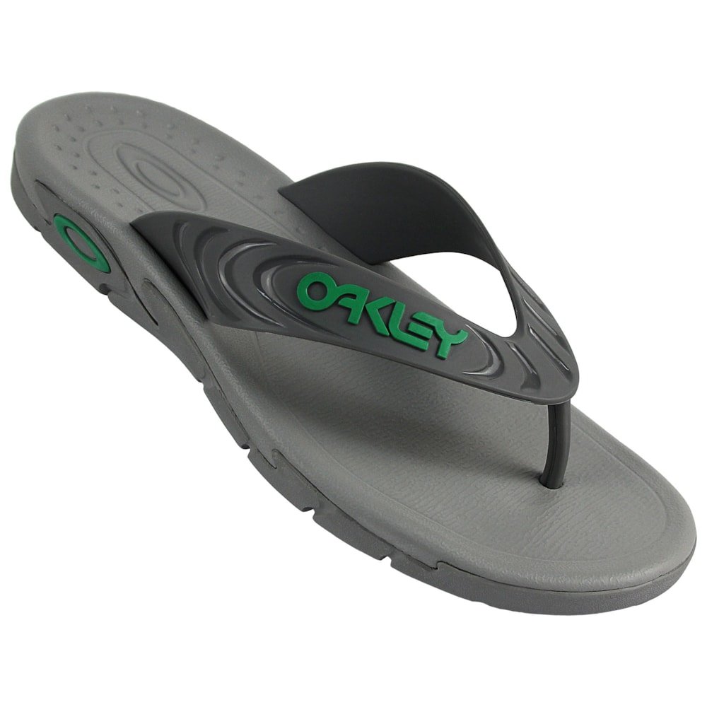 Chinelo Oakley Crowd B1B Gray Green Cinza 2