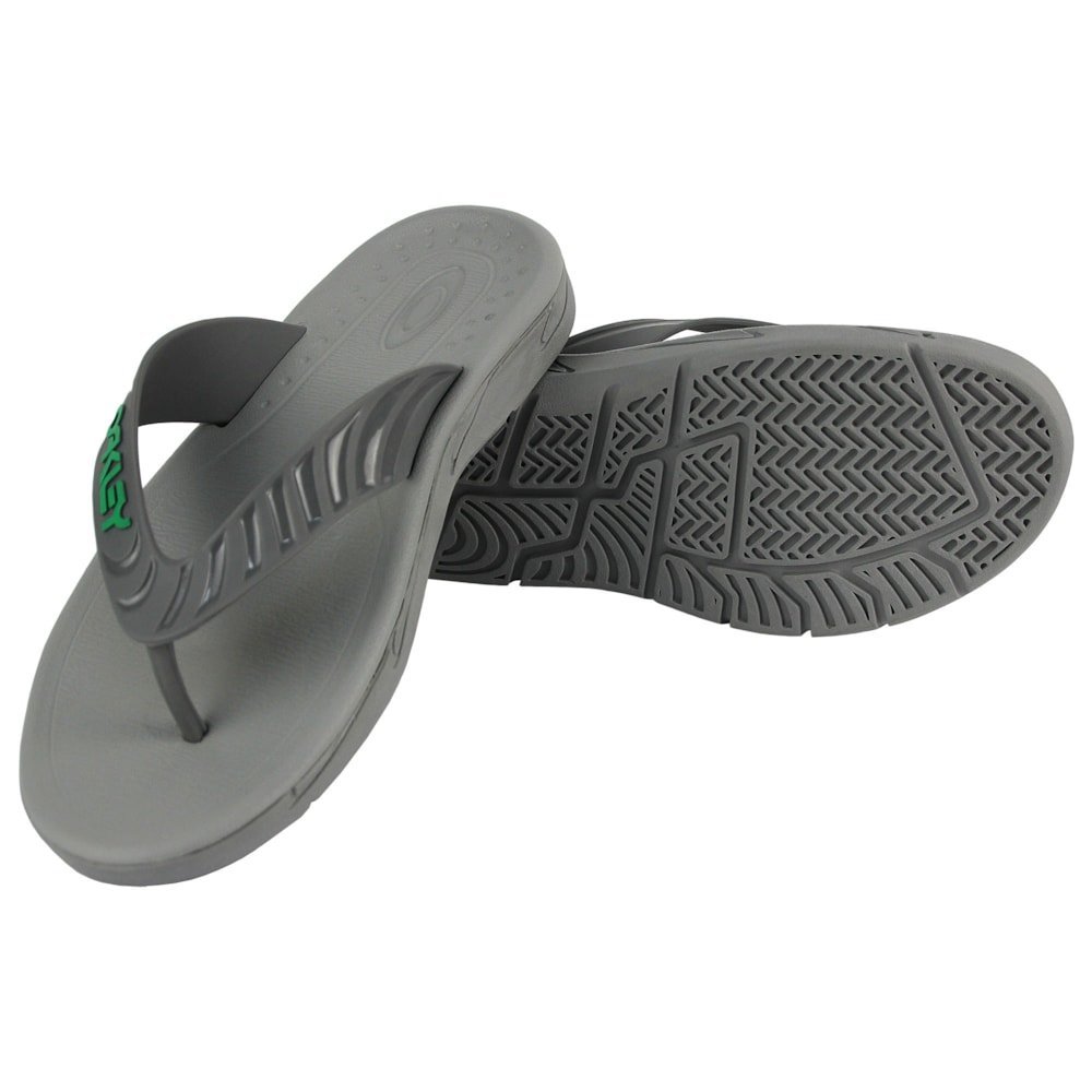 Chinelo Oakley Crowd B1B Gray Green Cinza 3