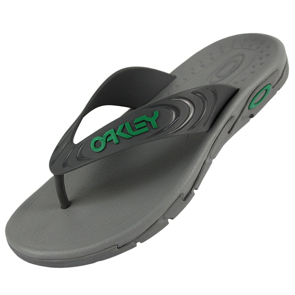 Chinelo Oakley Crowd B1B Gray Green Cinza 4