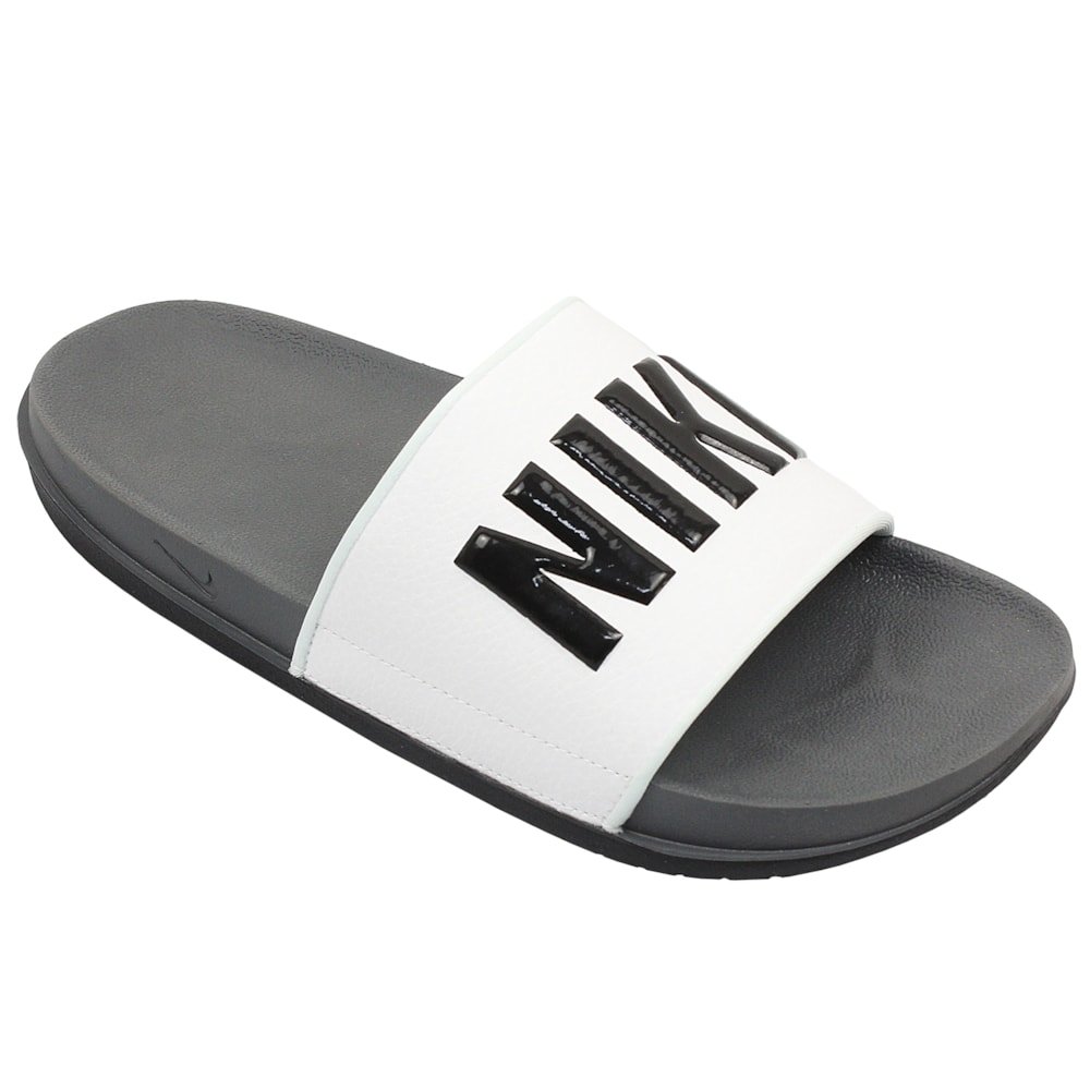 Chinelo Nike Offcourt Slide Dark Grey Black White Branco 2