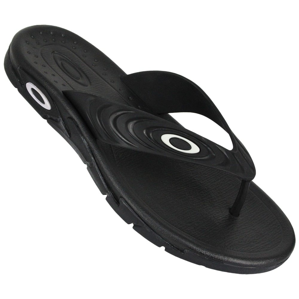 Chinelo Oakley Crowd Black Preto 2