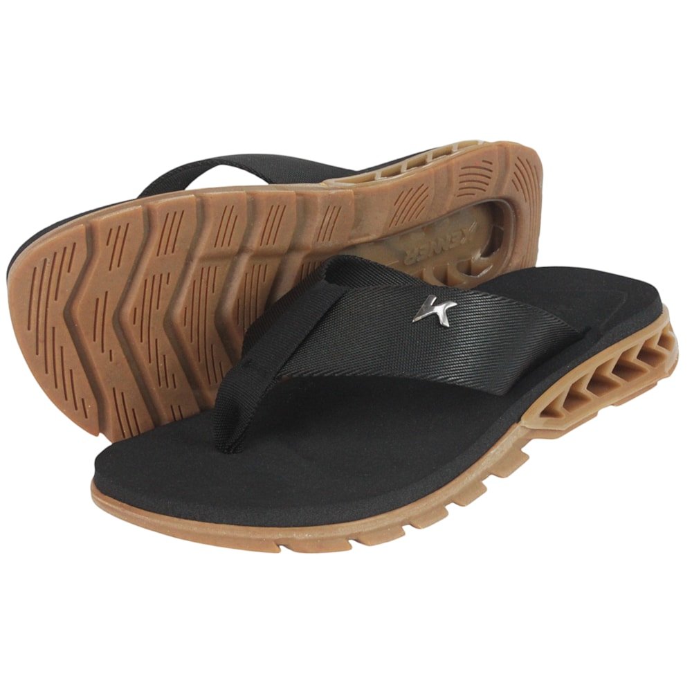 Chinelo Kenner Rakka Crepe Preto Preto 2