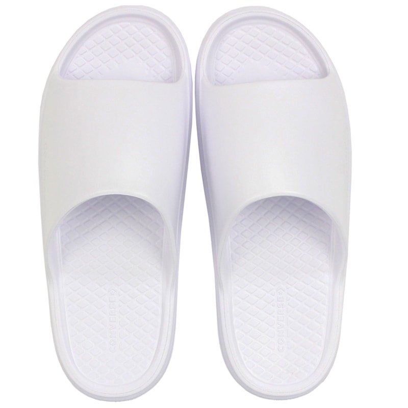 Chinelo Converse Slide On Essential Branco Branco Branco