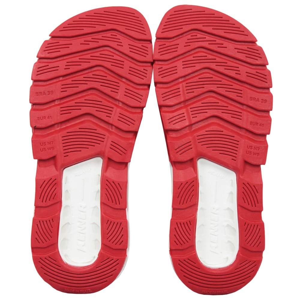 Chinelo Kenner Rakka Ultra Force Black White Red Preto 4