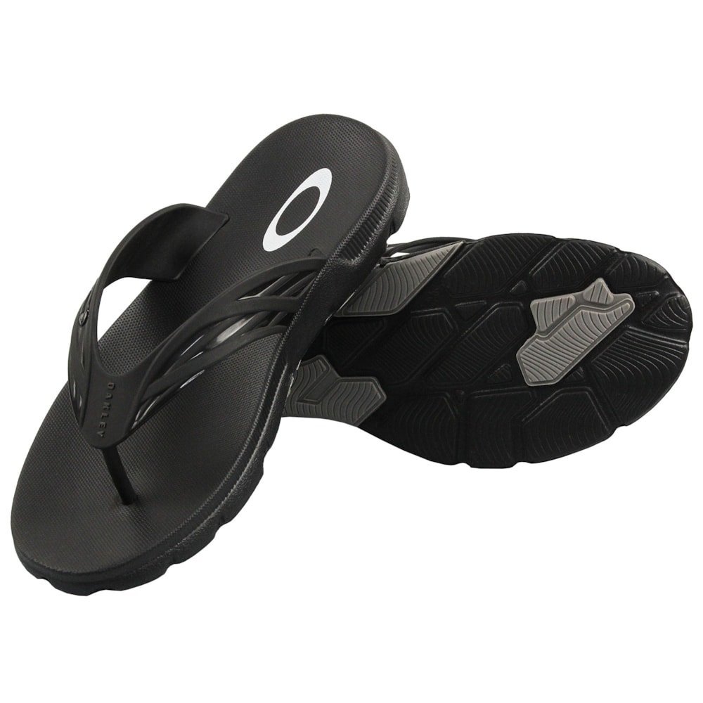 Chinelo Oakley Raptor Jet Black Preto 3