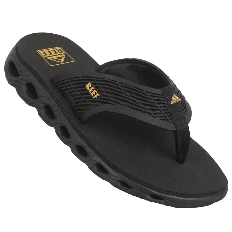 Chinelo Reef Vision Black Gold Preto 2
