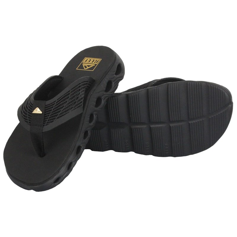 Chinelo Reef Vision Black Gold Preto 3
