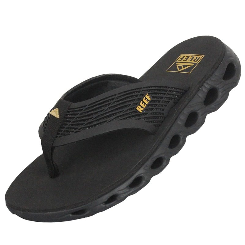 Chinelo Reef Vision Black Gold Preto 4