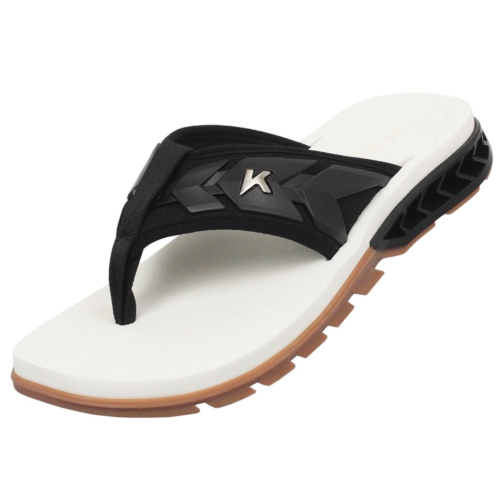 Chinelo Kenner Rakka Ultra Force Black White Gum Branco 2